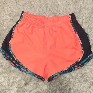Nike Kids Coral and Black Patterned Shorts